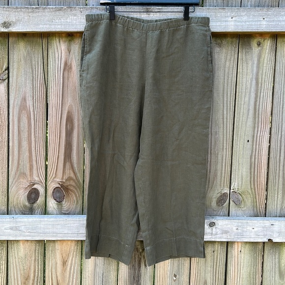 Jeggings - Pure Linen - Olive Green main image 1